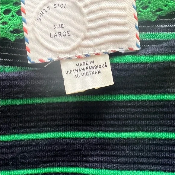 Anthropologie 9H15 Striped Lace sleeve tunic dress (L) - Picture 2 of 2